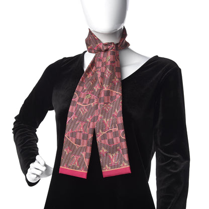 Louis Vuitton Silk Monogram Damier Pop Print Bandeau Pink 2 of 3