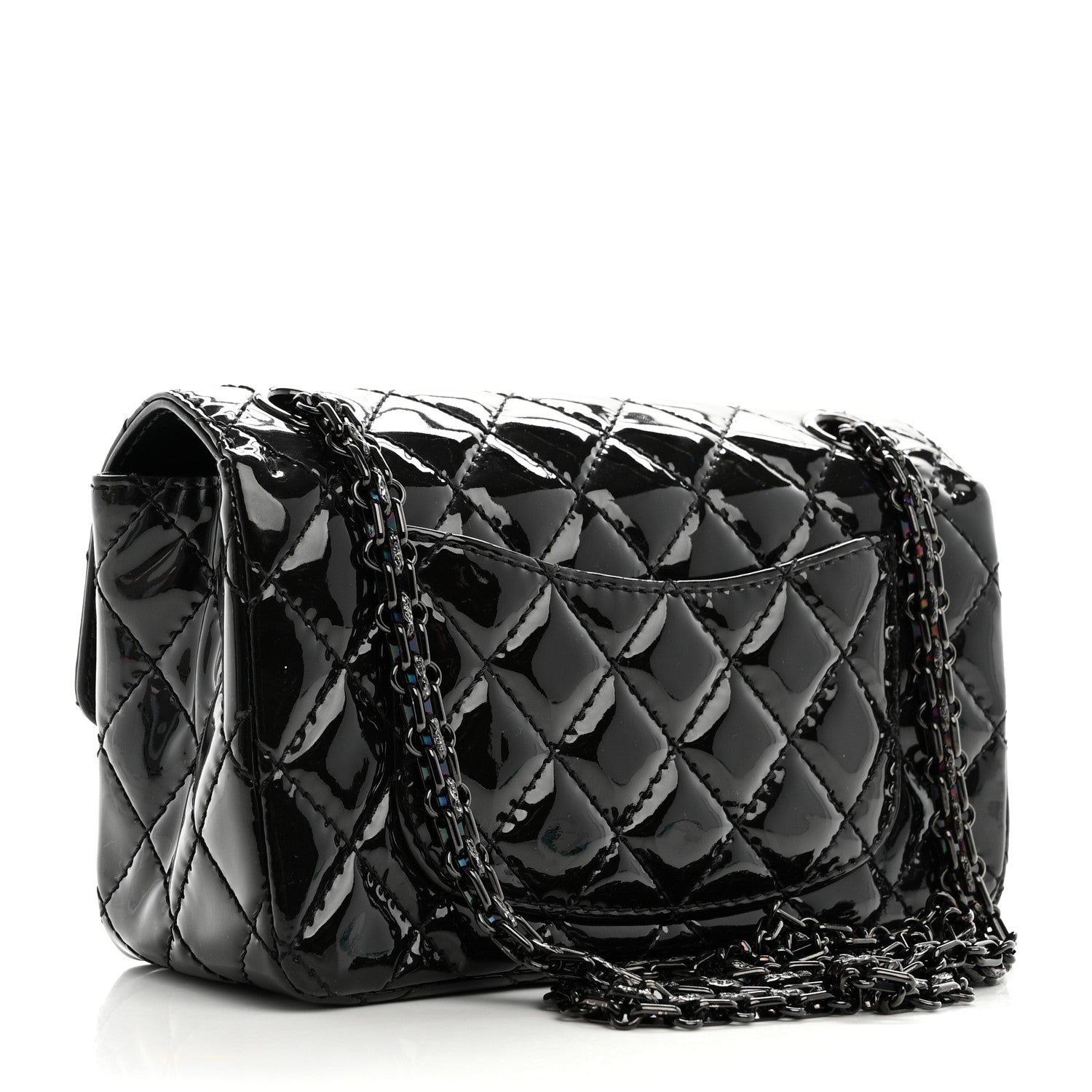 Chanel Patent Calfskin Quilted 2.55 Reissue Mini Flap So Black 3 of 10
