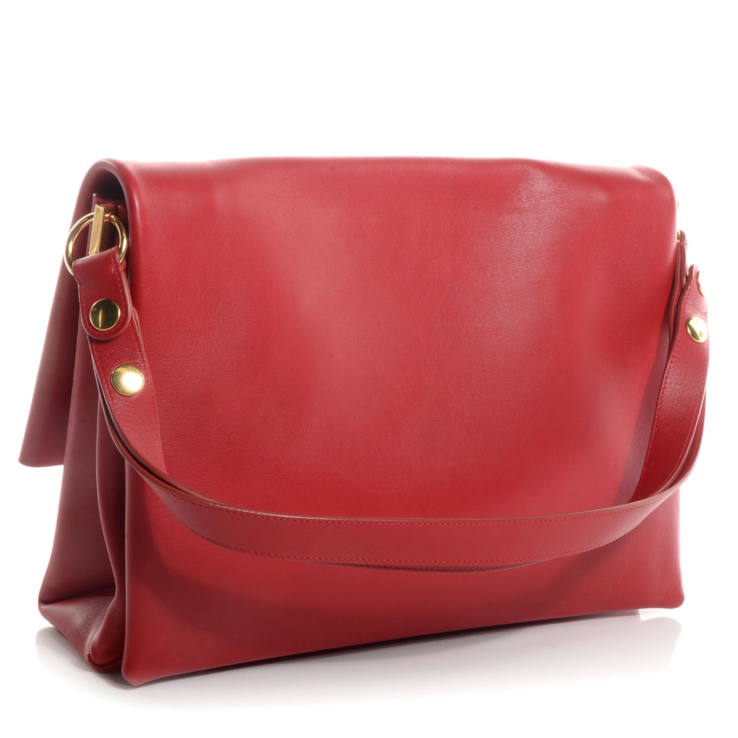 Celine Palmelato Calfskin Blade Flap Red 3 of 10