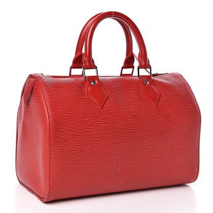 Louis Vuitton Epi Speedy 25 Rouge 3 of 12