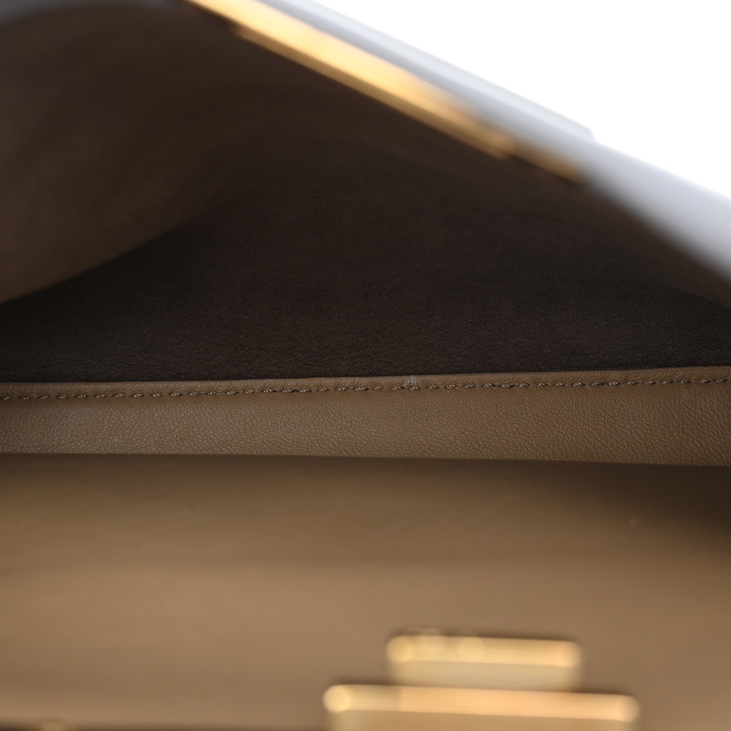 Fendi Vitello Seta Shiny Nappa Medium Peekaboo Iconic Satchel Ardesia Amido 5 of 10