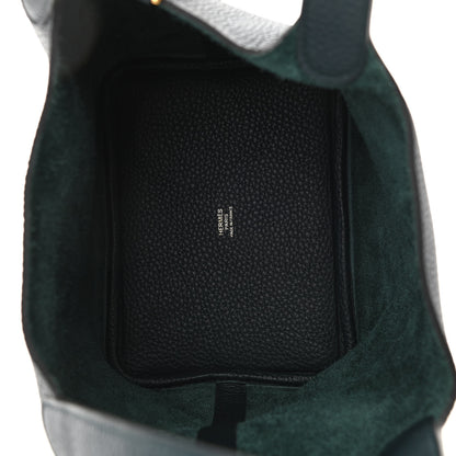 Hermes Taurillon Clemence Picotin Lock 18 PM Vert Cypress 5 of 11