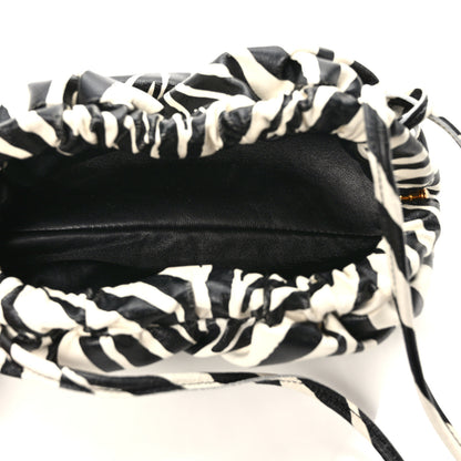 Mansur Gavriel Zebra Print Mini Cloud Clutch Black White 5 of 8