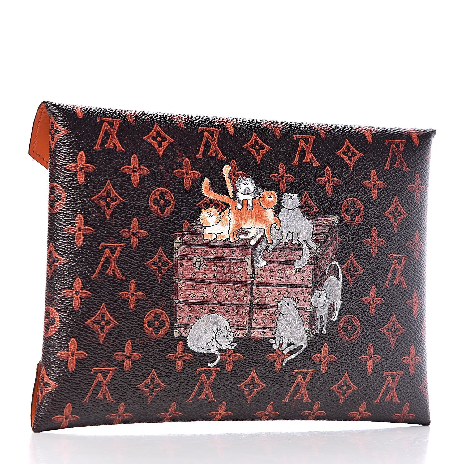 Louis Vuitton Catogram Kirigami Pochette Set Marron White Black 4 of 9