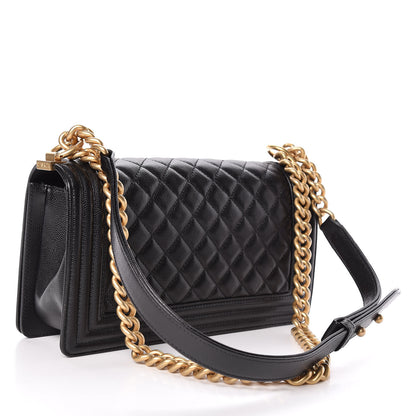 Chanel Caviar Quilted Medium Boy Flap Black 3 of 10