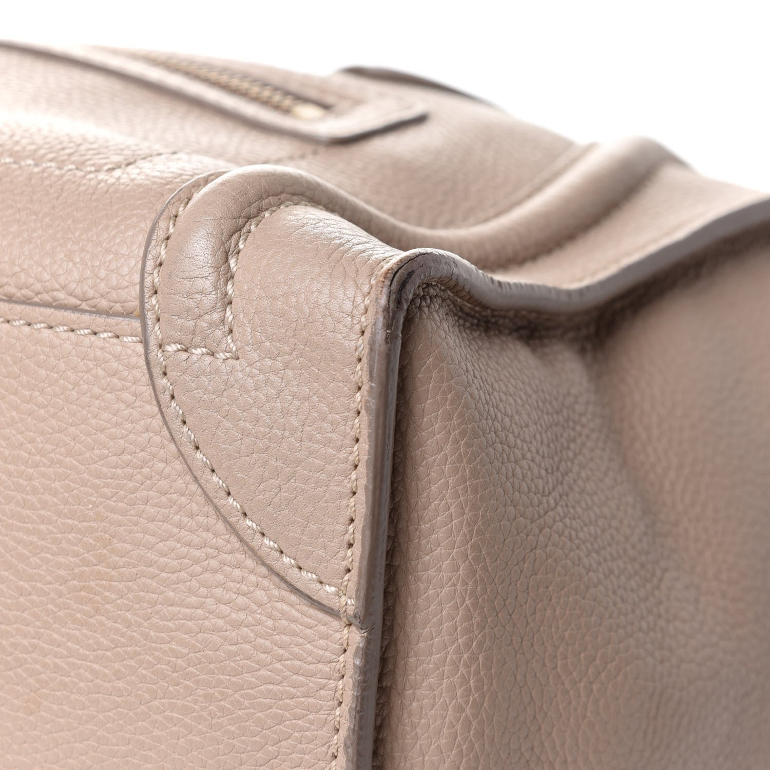 Celine Drummed Calfskin Micro Luggage Souris 10 of 14