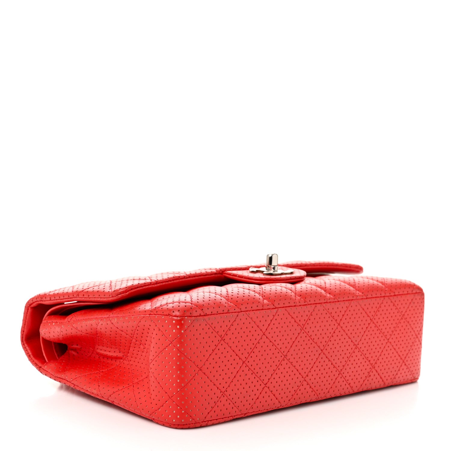 Chanel Lambskin Perforated Medium Double Flap Red 4 of 11