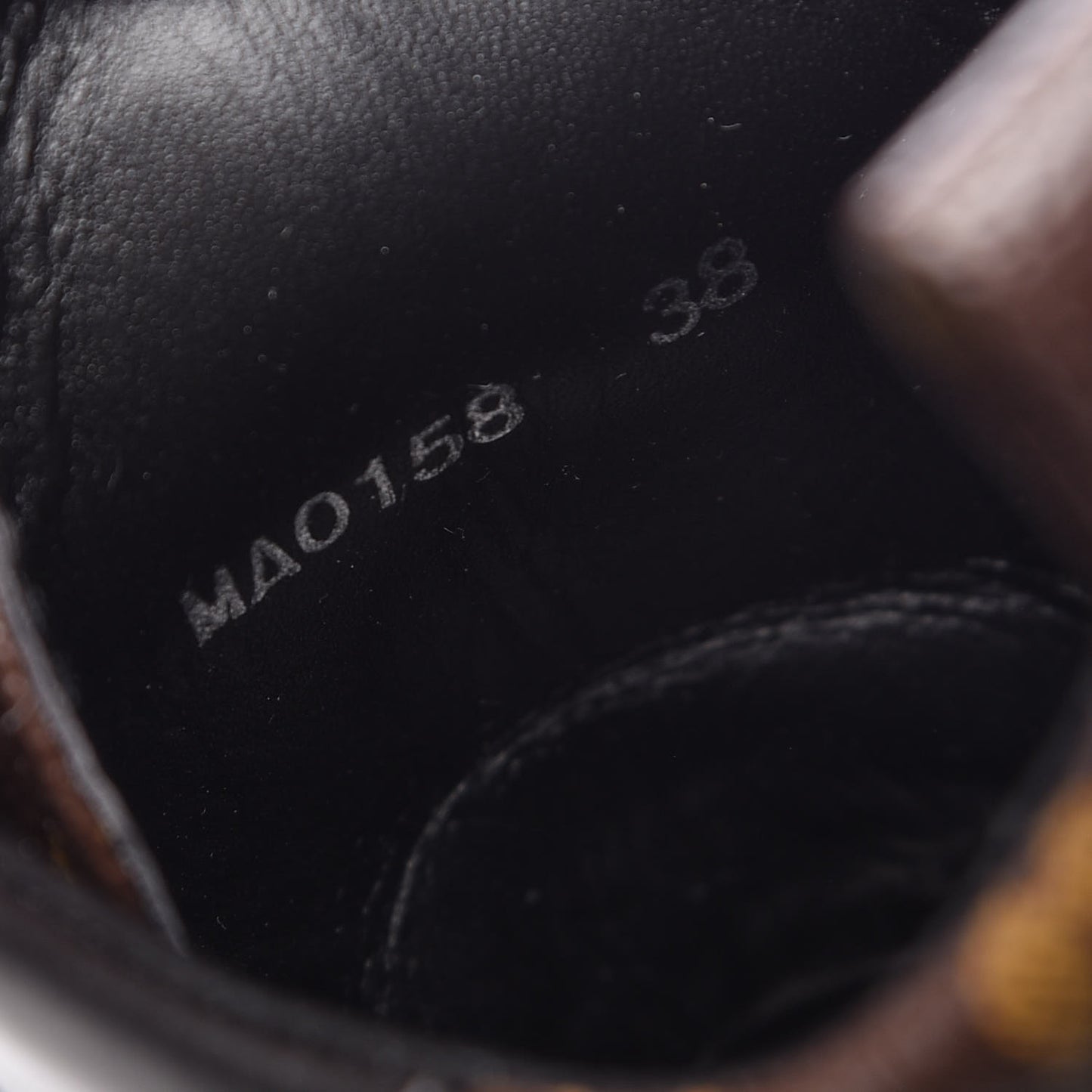 Suede Calfskin Monogram Laureate Platform Desert Boots 38 Kaki