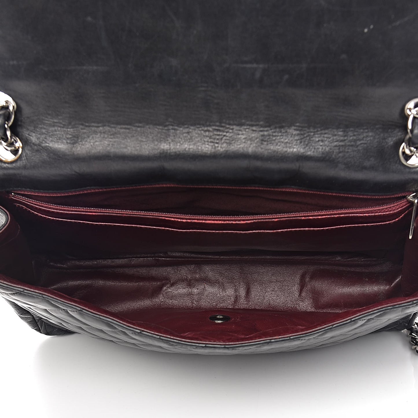 Lambskin Quilted Maxi Single Flap Black
