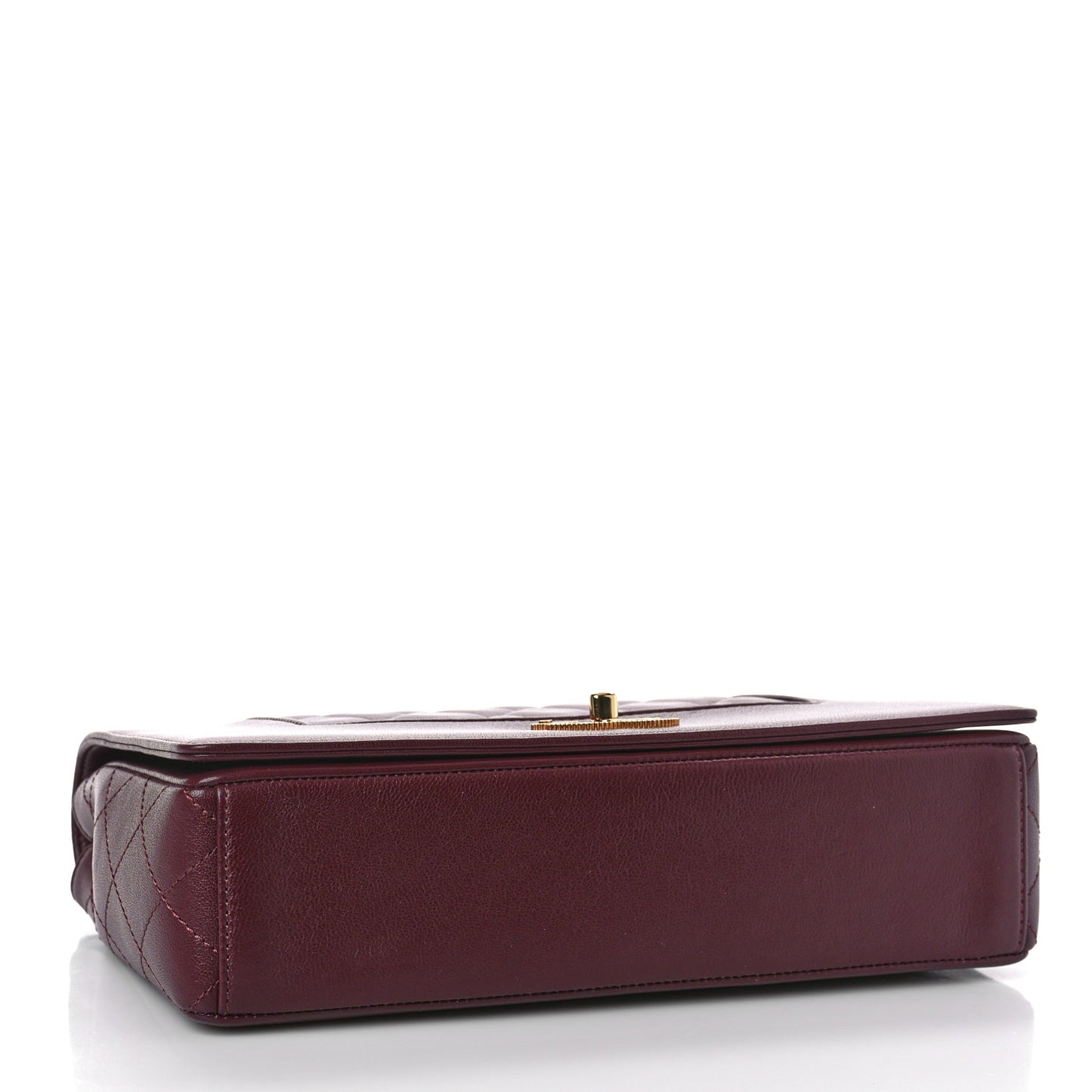 Sheepskin Quilted Vintage Mademoiselle Flap Dark Red