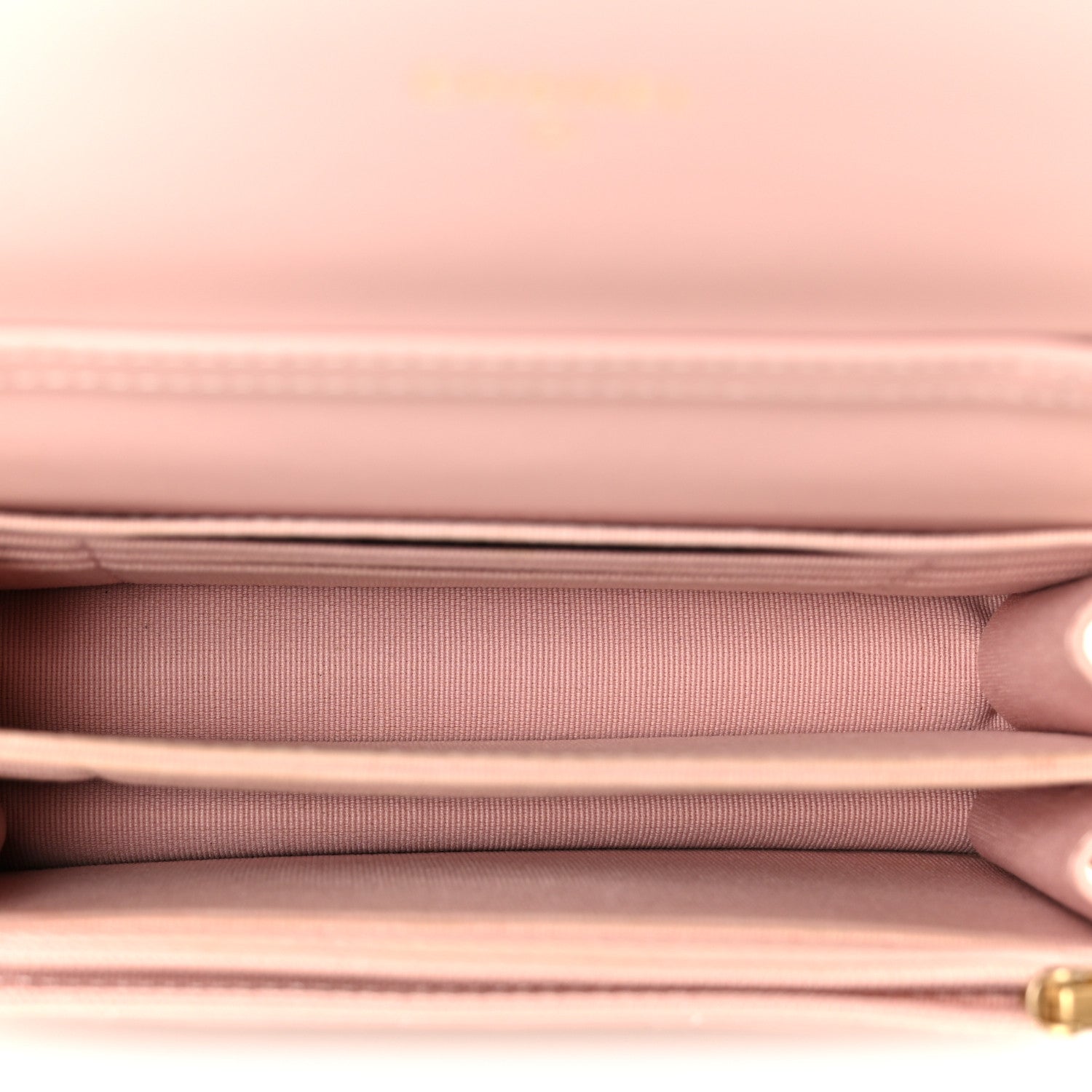 Chanel Lambskin Quilted CC Pearl Enamel Clutch on Chain WOC Light Pink 5 of 11
