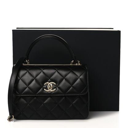 Chanel Lambskin Quilted Small Trendy CC Dual Handle Flap Bag Black 10 of 10