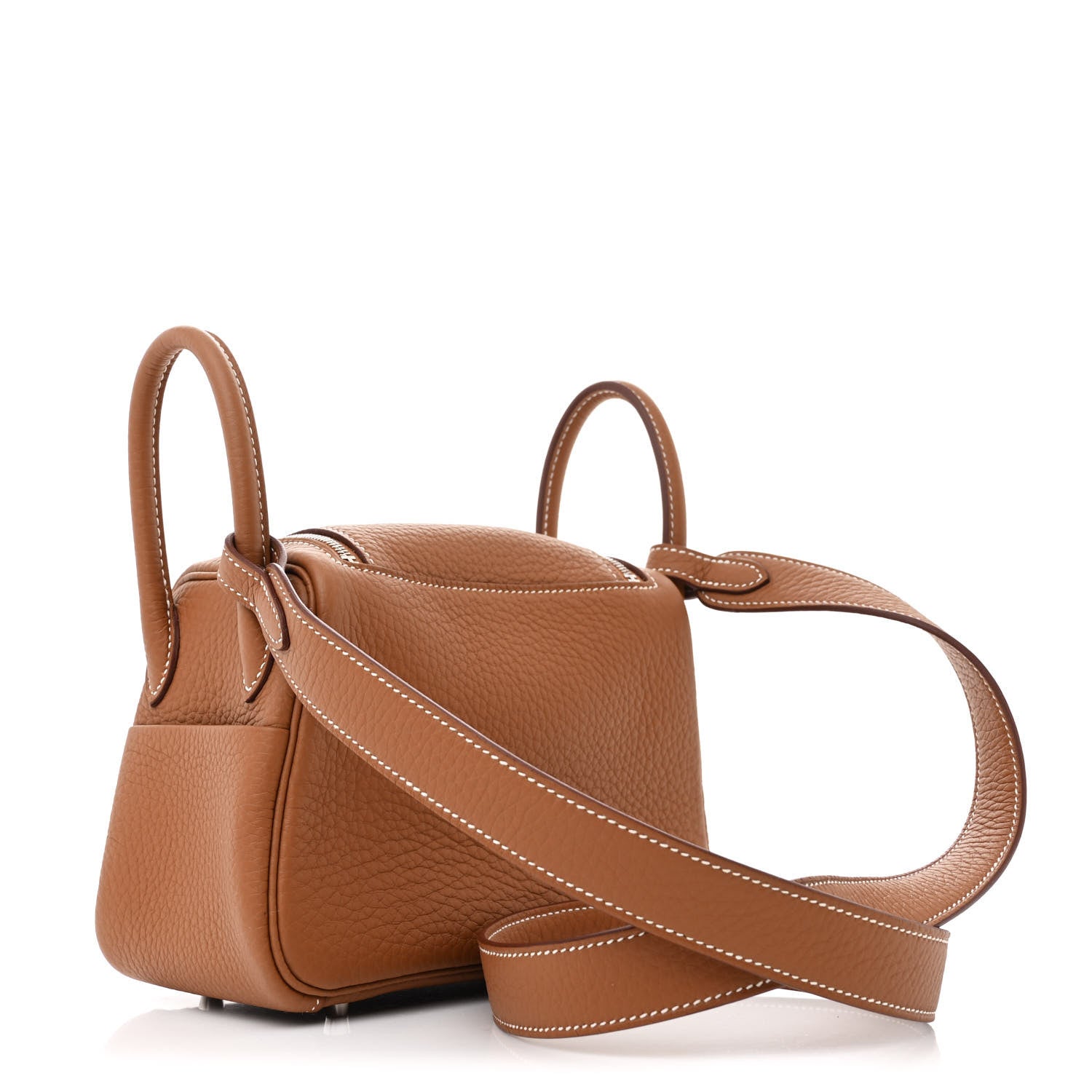 Hermes Taurillon Clemence Mini Lindy 20 Gold 3 of 11