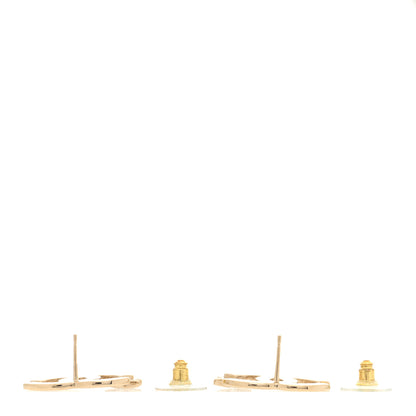 Chanel Crystal CC Star Earrings Gold 3 of 5