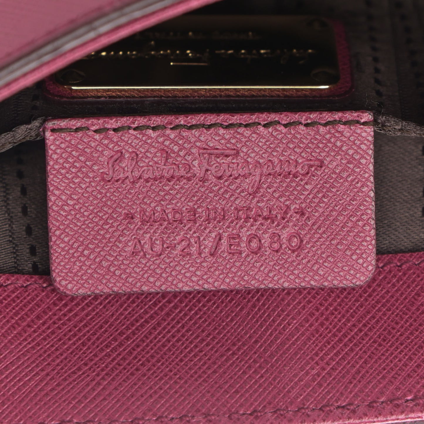 Printed Calfskin Crossbody Bag Burgundy