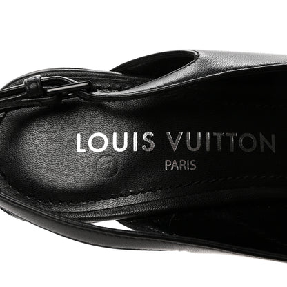 Louis Vuitton Lambskin 6AM Slingback Pumps 37.5 Black 8 of 9