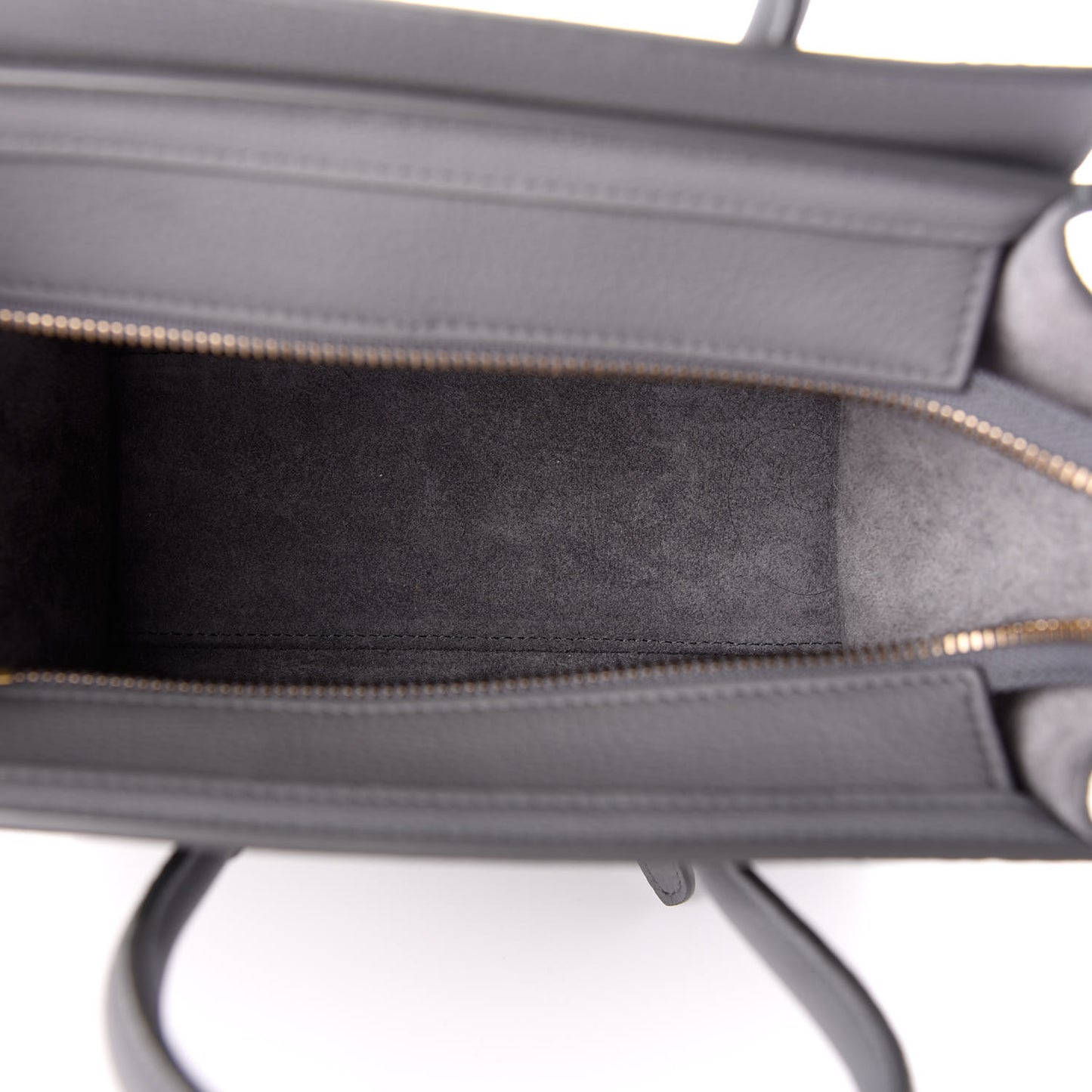 Baby Drummed Calfskin Nano Luggage Kohl