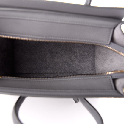 Celine Baby Drummed Calfskin Nano Luggage Kohl 5 of 9