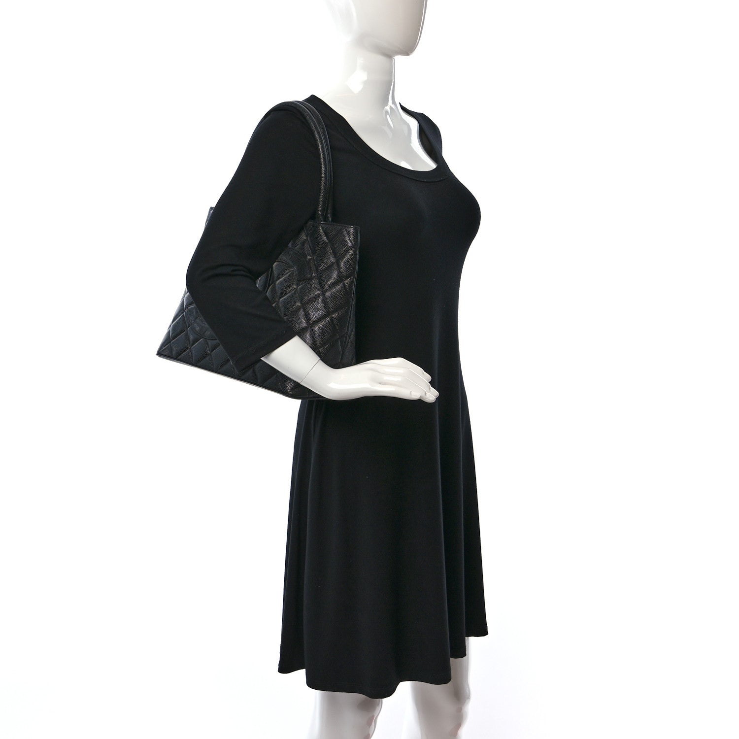 Chanel Caviar Quilted Medallion Tote Black 2 of 11