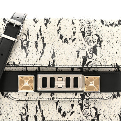 Proenza Schouler Calfskin Snake Embossed Mini PS11 Classic Shoulder Bag Optic White Black 8 of 10