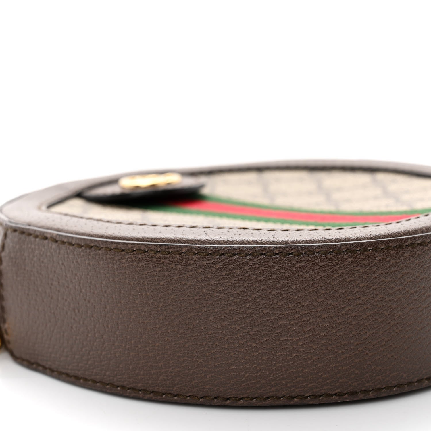 Gucci GG Supreme Monogram Web Mini Ophidia Round Shoulder Bag Brown 8 of 9