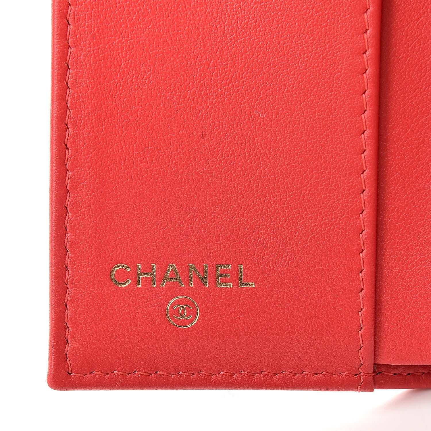 Chanel Caviar Quilted Compact Flap Wallet Red 7 of 12