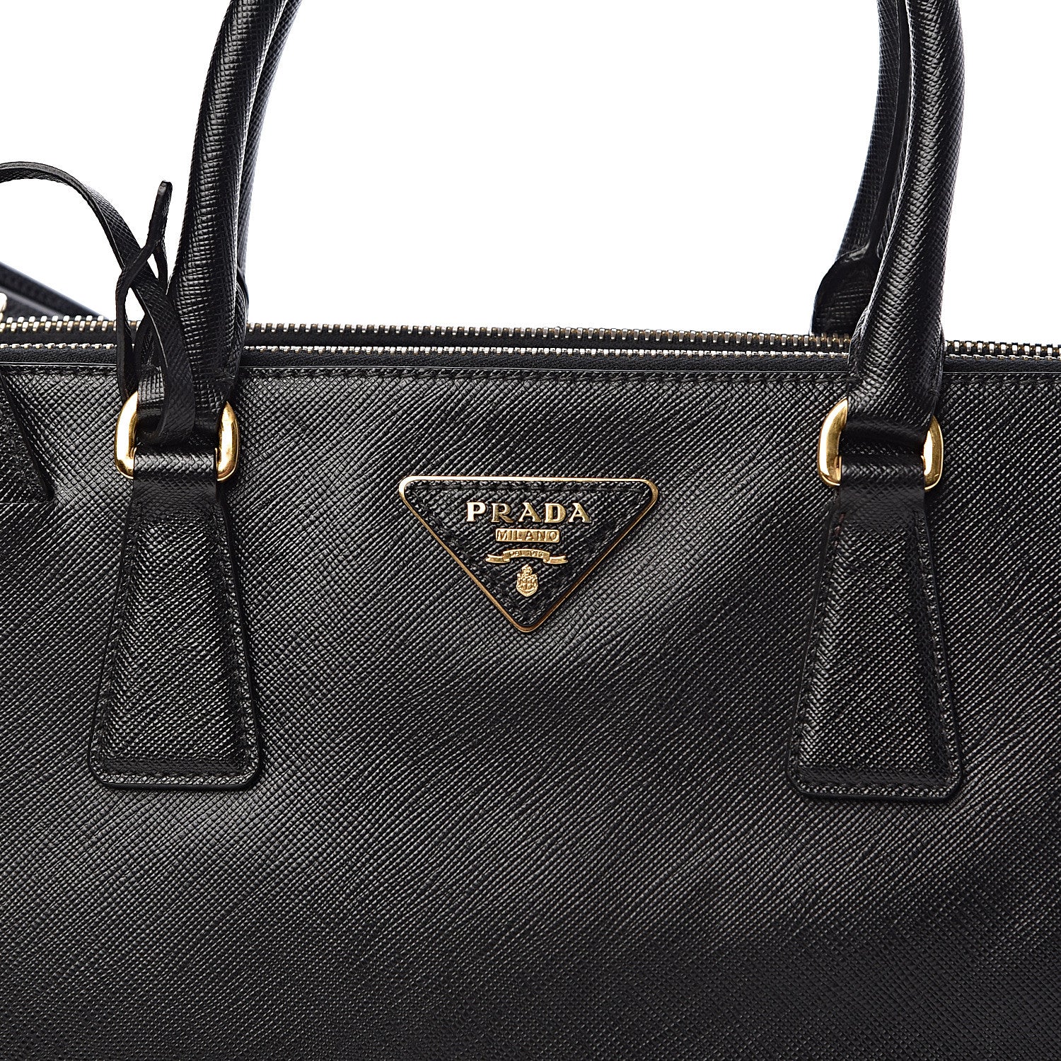 Prada Saffiano Small Galleria Double Zip Tote Black 11 of 11