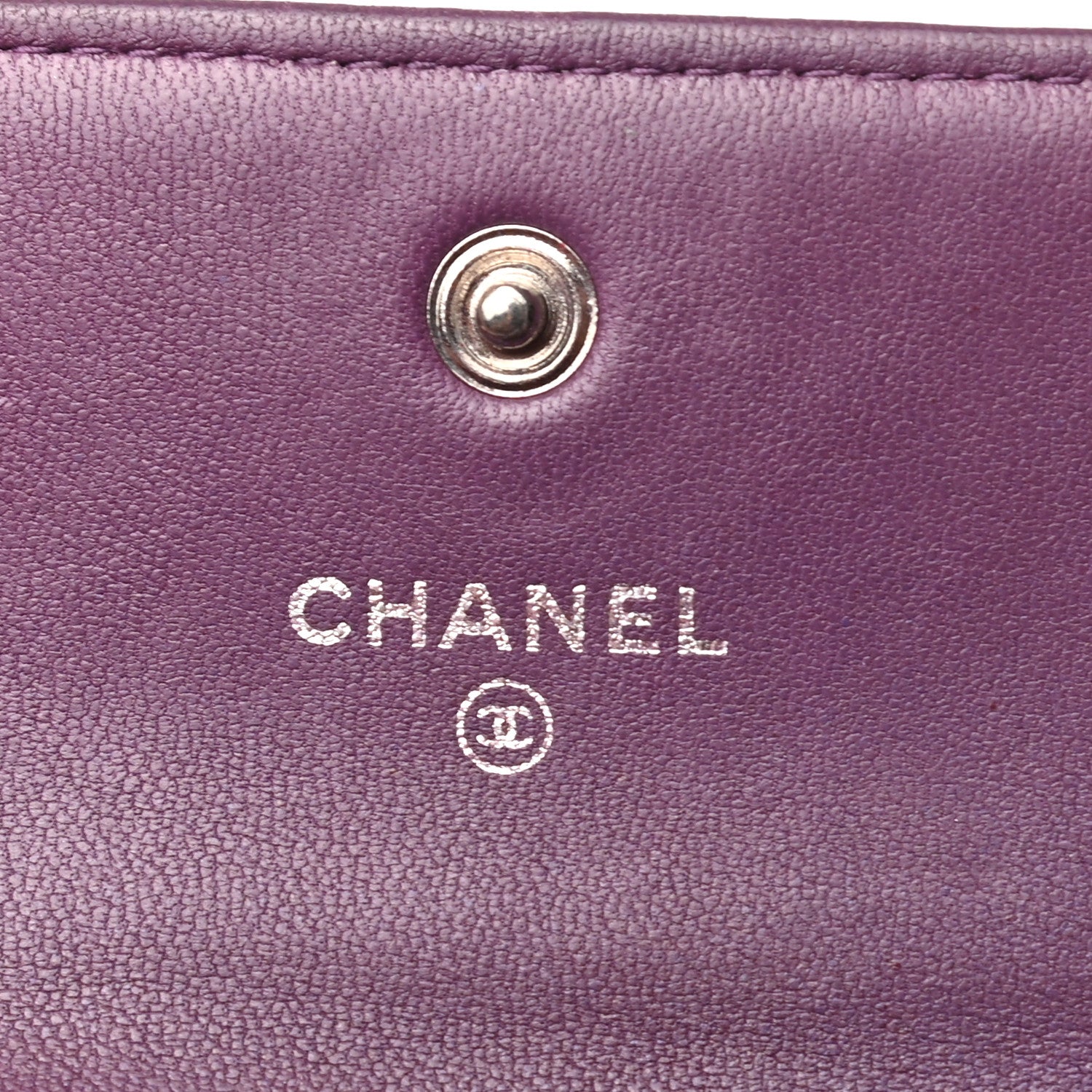 Chanel Lambskin Quilted Medium Boy Flap Wallet Purple 6 of 9