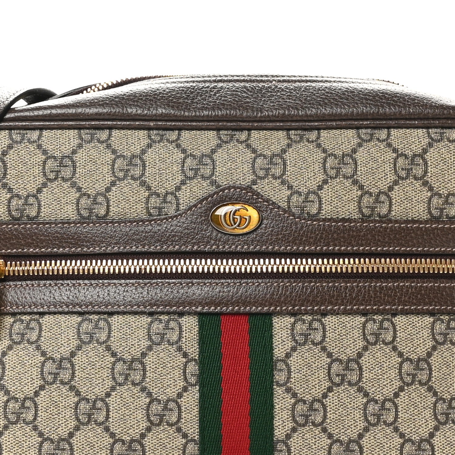 Gucci GG Supreme Monogram Web Small Ophidia Shoulder Bag Brown 8 of 10