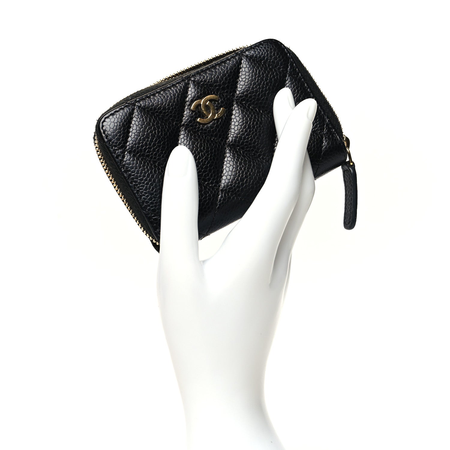 Chanel Caviar Quilted Classic Zipped Coin Purse Black 2 of 11