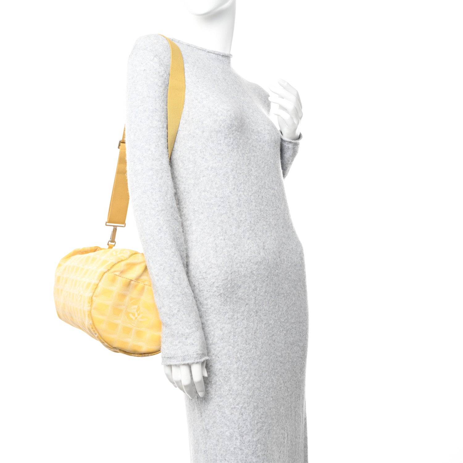 Chanel Nylon Travel Duffle Yellow 2 of 10