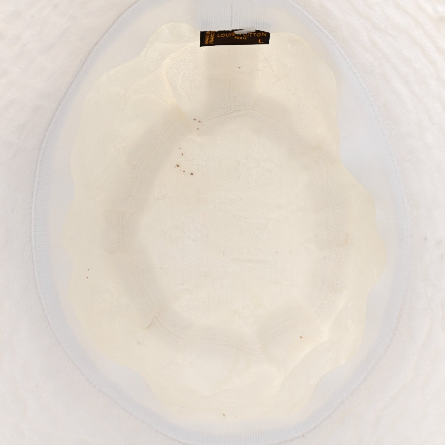 Louis Vuitton Monogram Denim Fringe Bucket Hat L White 7 of 9