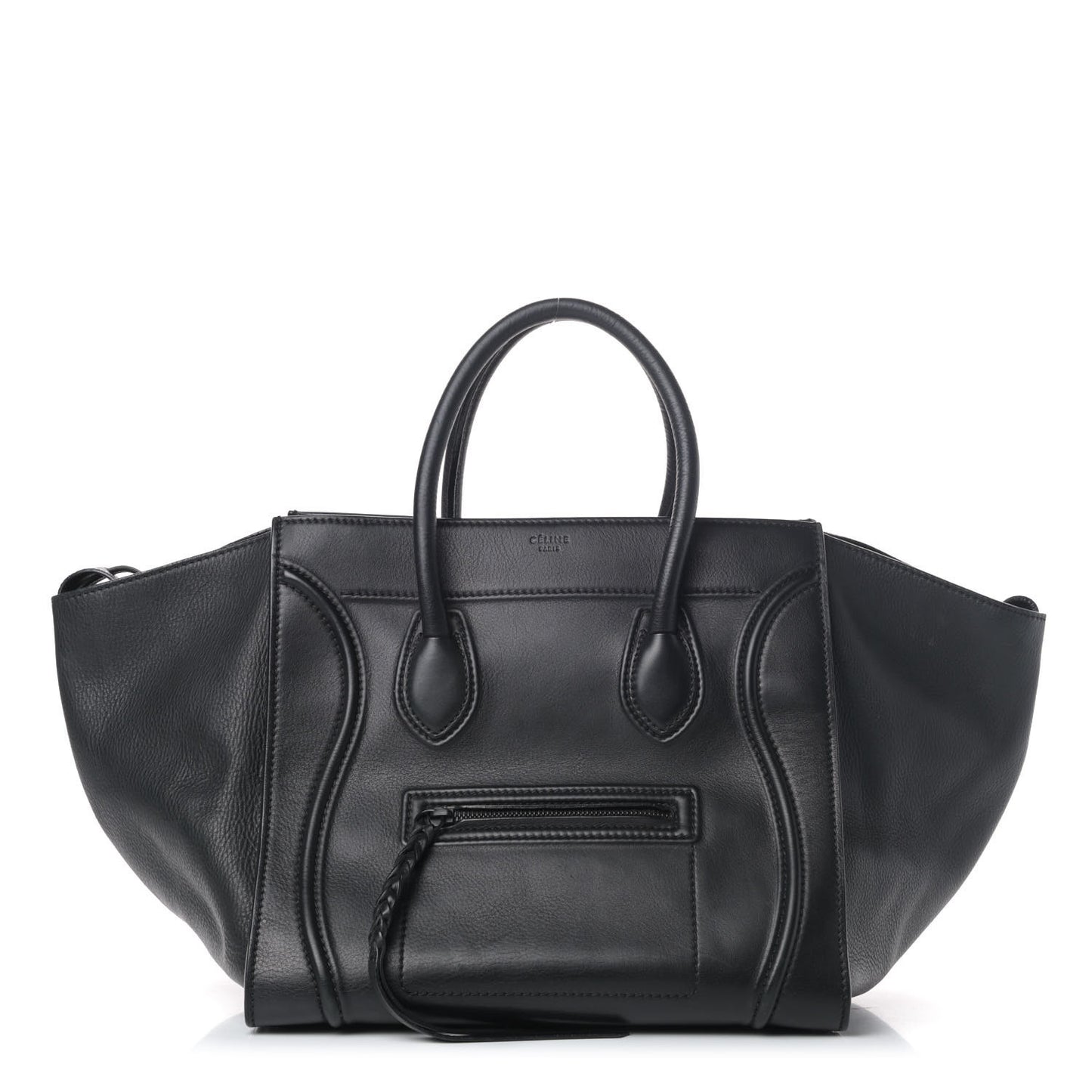 Supple Calfskin Medium Phantom Luggage Black