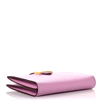 Hermes Chevre Mysore Bearn Card Holder Wallet Mauve Sylvestre 4 of 10