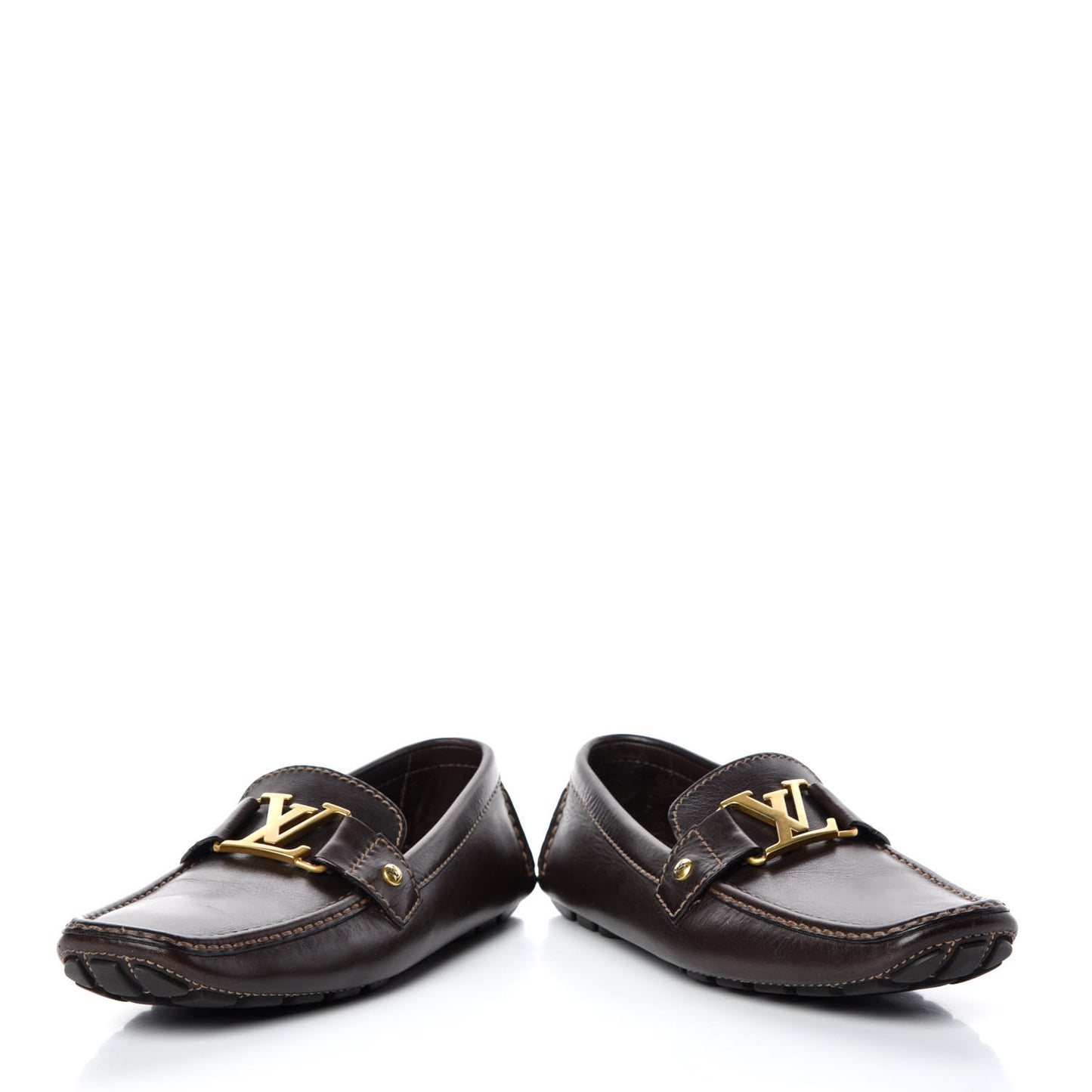 Calfskin Monte Carlo Moccasin Loafers 7 Cacao Brown