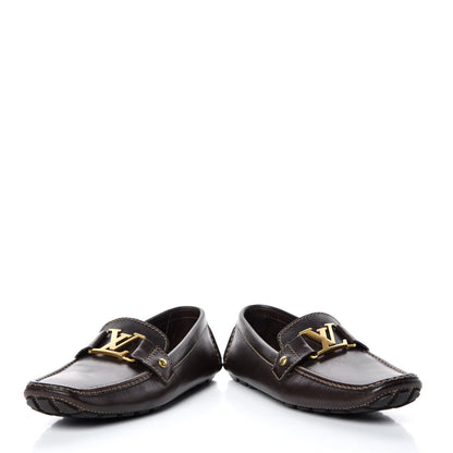 Louis Vuitton Calfskin Monte Carlo Moccasin Loafers 7 Cacao Brown 6 of 12