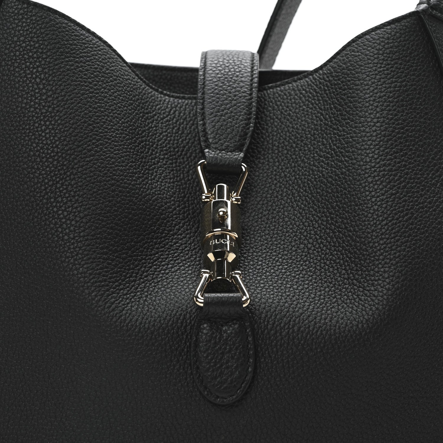 Gucci Pebbled Calfskin Large Jackie 1961 Hobo Black 8 of 10