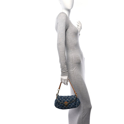 Louis Vuitton Monogram Denim Mini Pleaty Blue 2 of 10