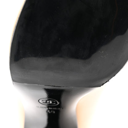 Chanel Lambskin Grosgrain Cap Toe Pumps 40 Beige Black 10 of 11