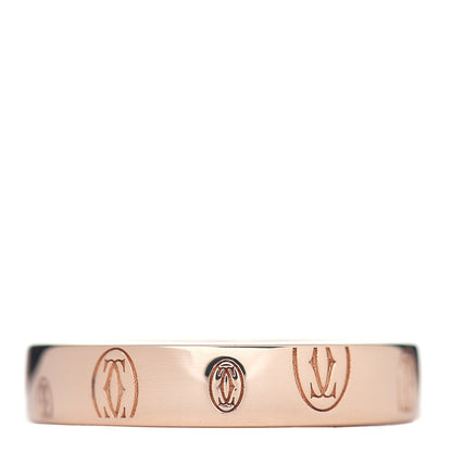 Cartier 18K Pink Gold 4mm Happy Birthday Band Ring 51 5.75 1 of 4