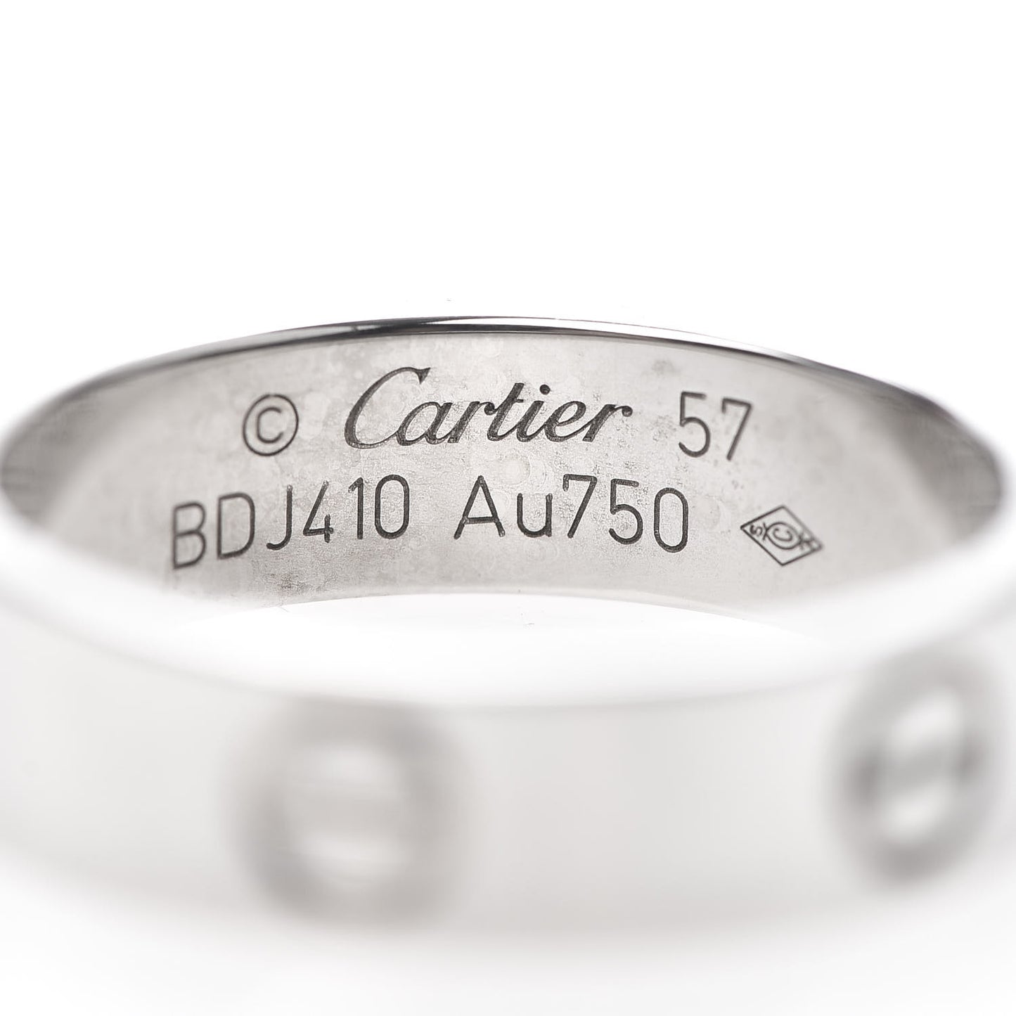 18K White Gold 5.5mm LOVE Ring 57 8
