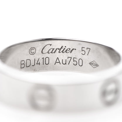 Cartier 18K White Gold 5.5mm LOVE Ring 57 8 4 of 5