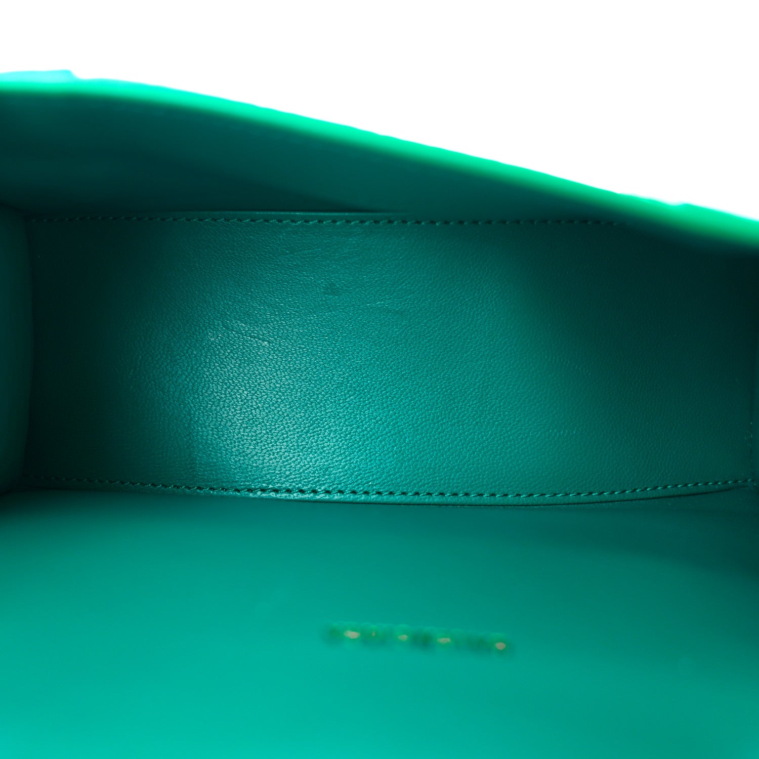 Balenciaga Shiny Calfskin Crocodile Embossed Hourglass Top Handle Bag XS Jade 5 of 11