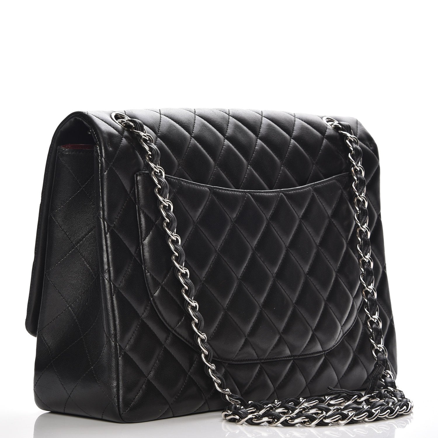Chanel Lambskin Quilted Maxi Single Flap Black 3 of 8