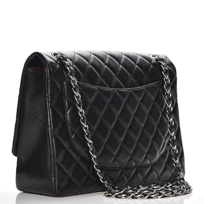 Chanel Lambskin Quilted Maxi Single Flap Black 3 of 8