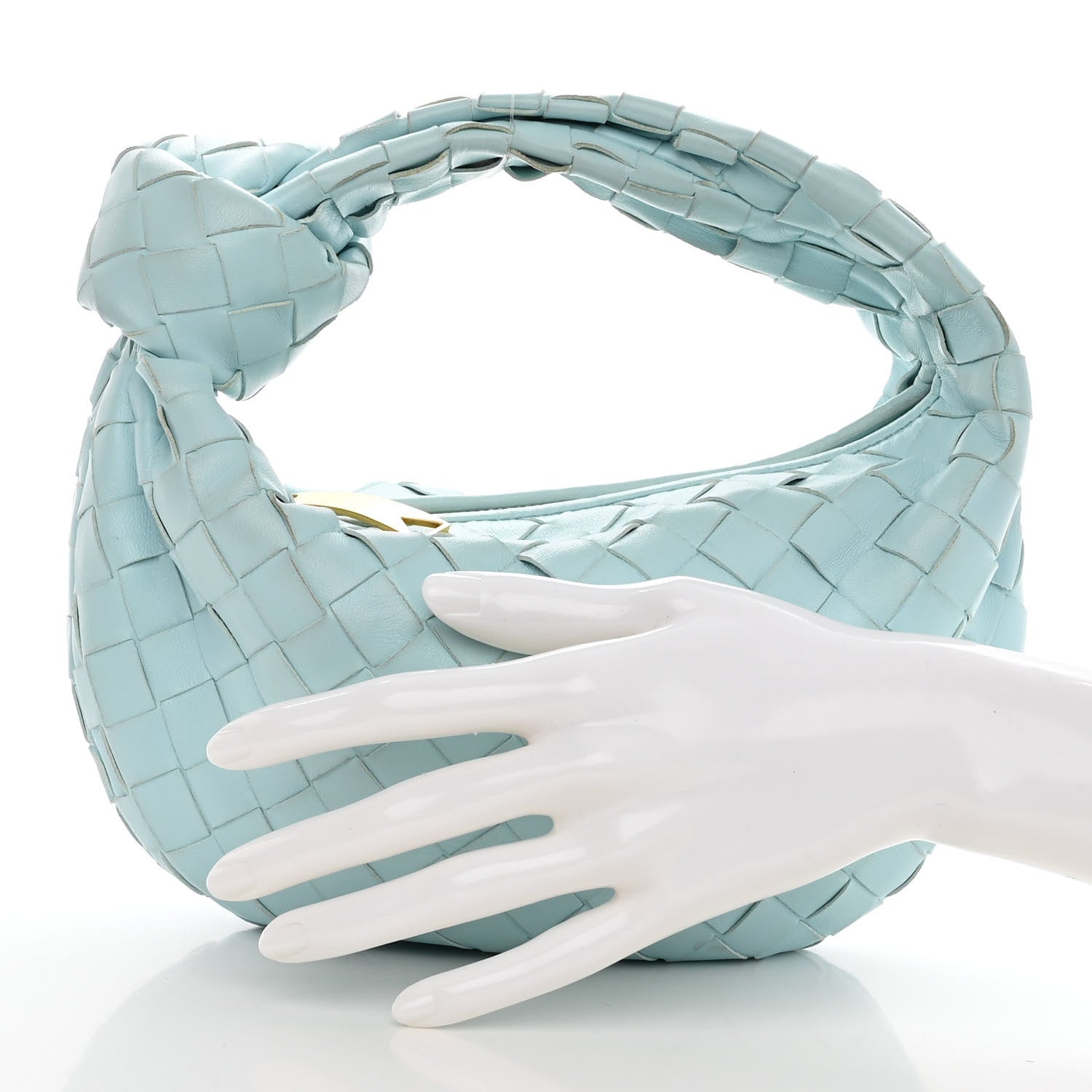 Bottega Veneta Nappa Intrecciato Mini Jodie Teal Washed 3 of 10