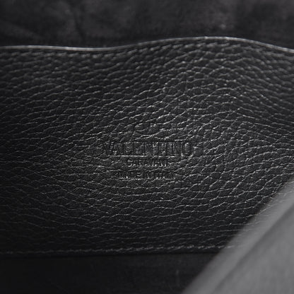 Valentino Garavani Pebbled Calfskin Medium Rockstud Flip Lock Crossbody Bag Black 6 of 14