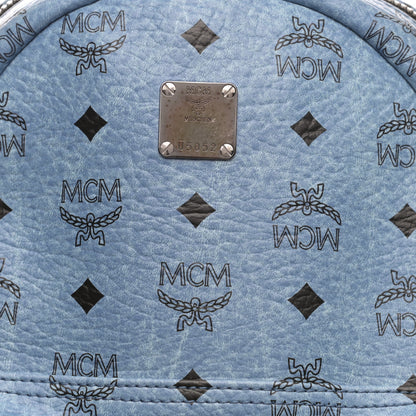 MCM Visetos Small Side Stud Stark Backpack Munich Blue 7 of 12