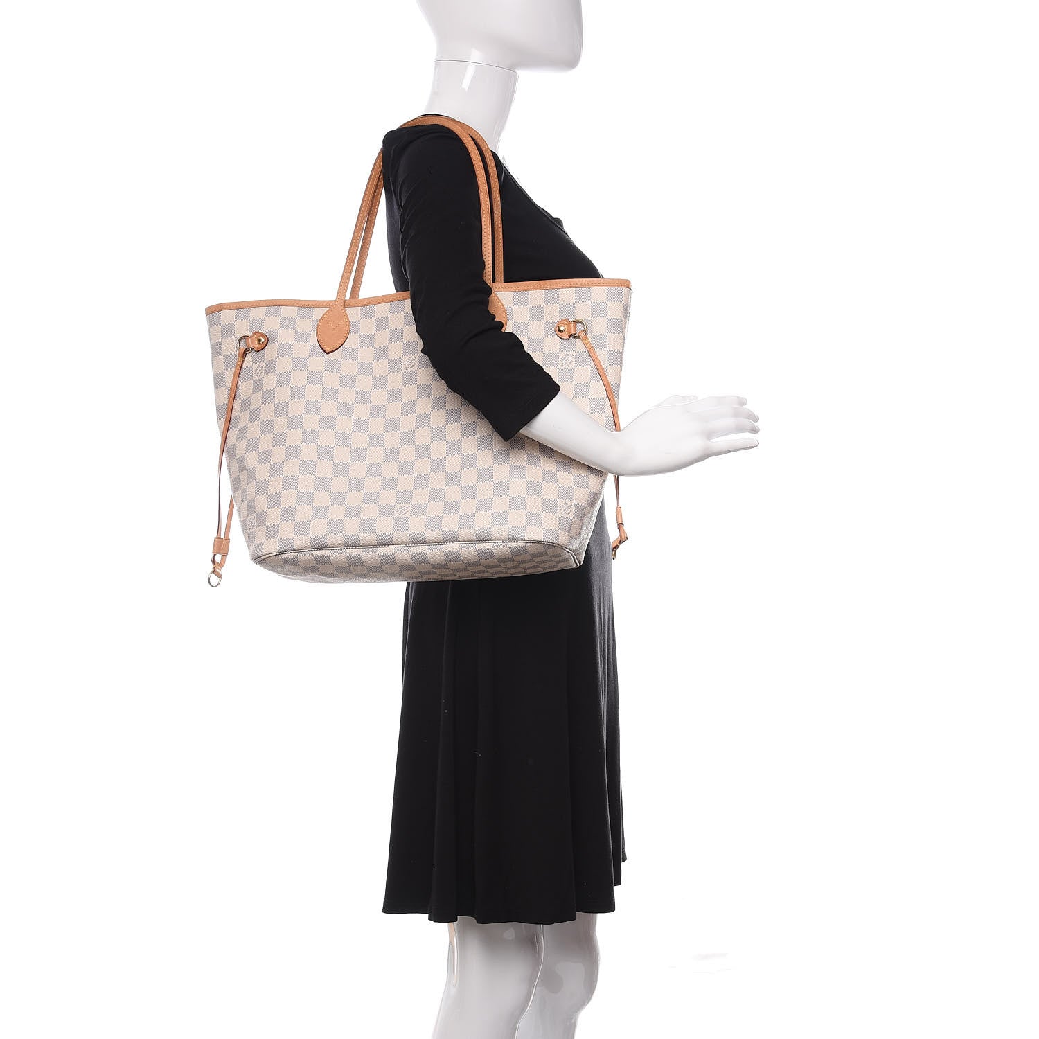 Louis Vuitton Damier Azur Neo Neverfull MM Rose Ballerine 2 of 10