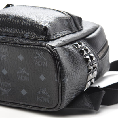 MCM Visetos Side Stud Mini Stark Backpack Black 7 of 7